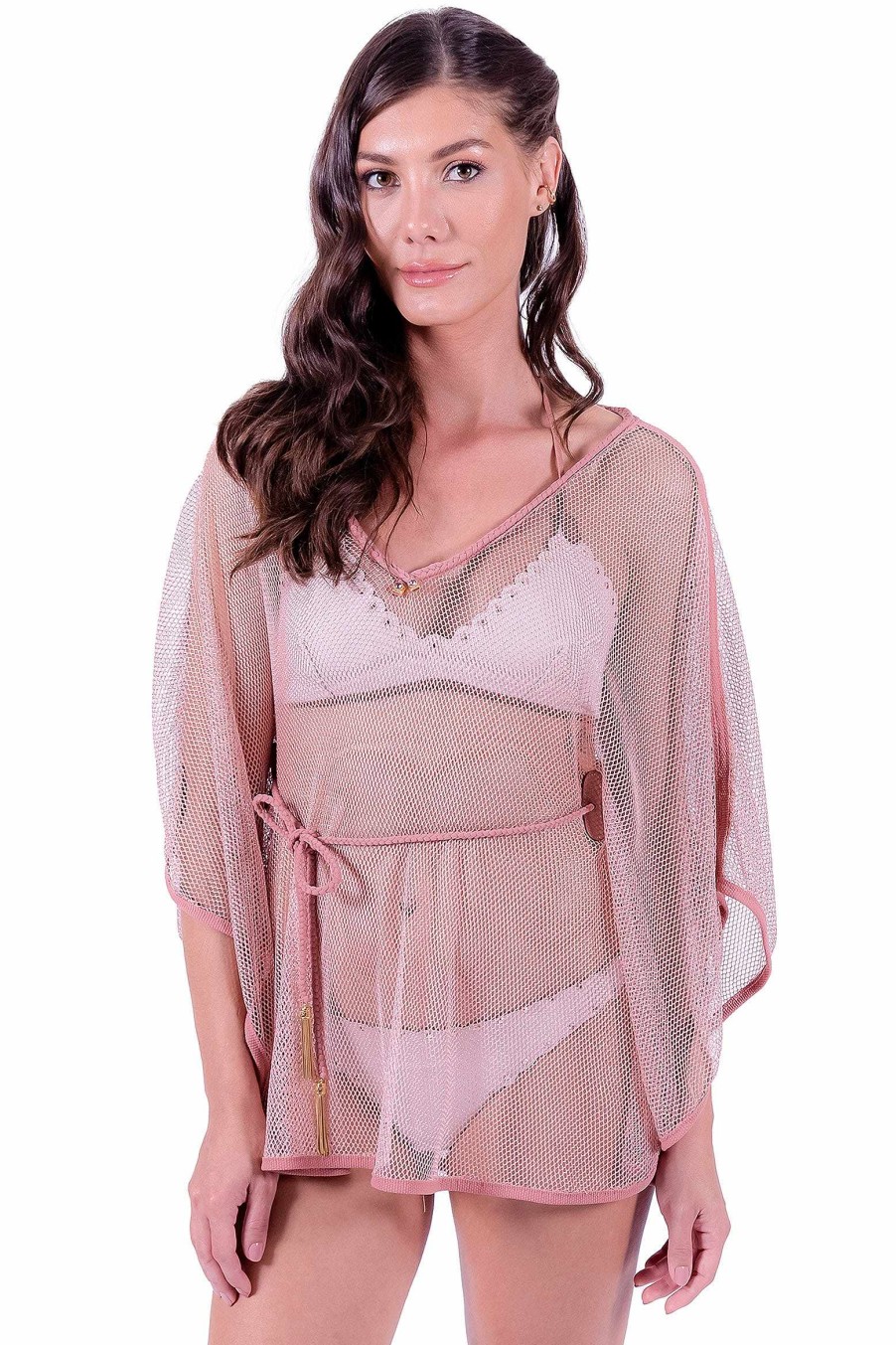 Ropa Despi | Caftan De Malla - Oro Rosa