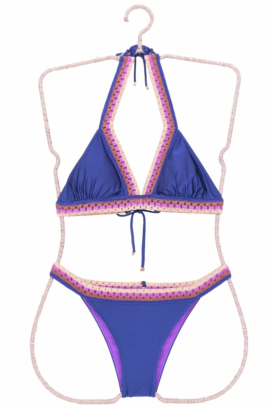 Ropa Despi | Bikini Reversible De Ganchillo - Purpura/Azul Marino